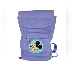 Disney Parks Mickey Mouse Patch Cartoon Pals Walt Disney Purple Canvas Backpack